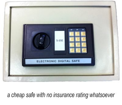 a cheap safe with no insurance rating whatsoever